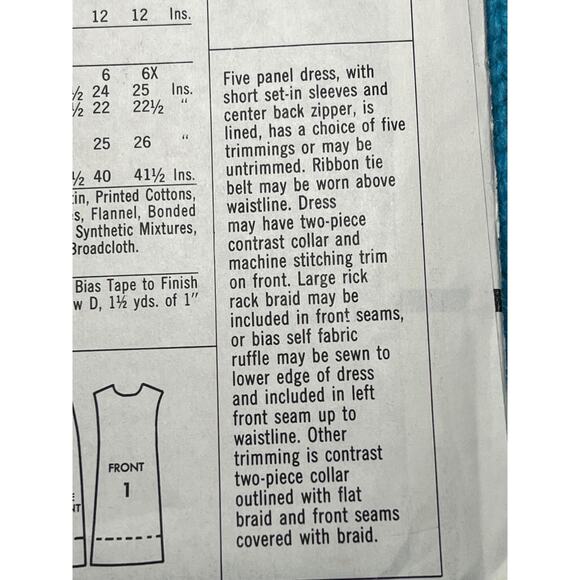 McCalls 7994 Sewing pattern girls dress A line 1960s Size 3 - Picture 7 of 8